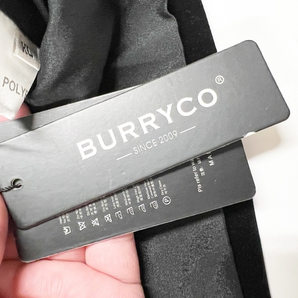 BURRYCO Womens Black Velvet Peter Pan Collar Embroidered Pocket A Line Dress - Picture 11 of 14